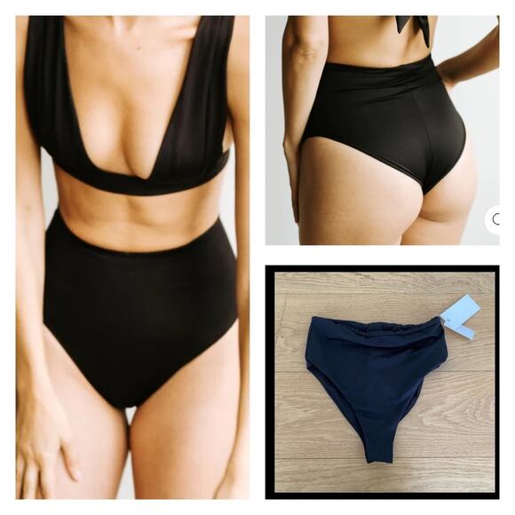 Londré High Waisted Bottom in Black - Picture 1 of 9
